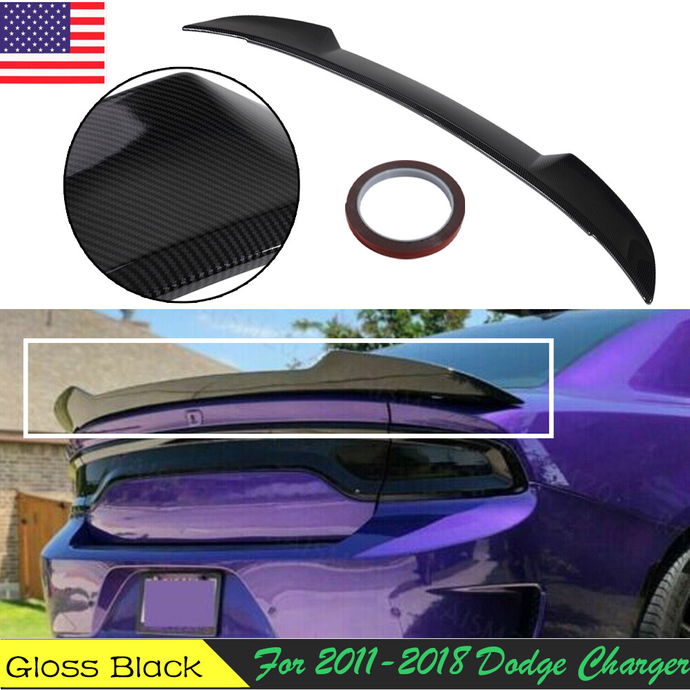 For 11-18 Dodge Charger SXT Sedan 4-Door Spoiler Wing Carbon Fiber Style