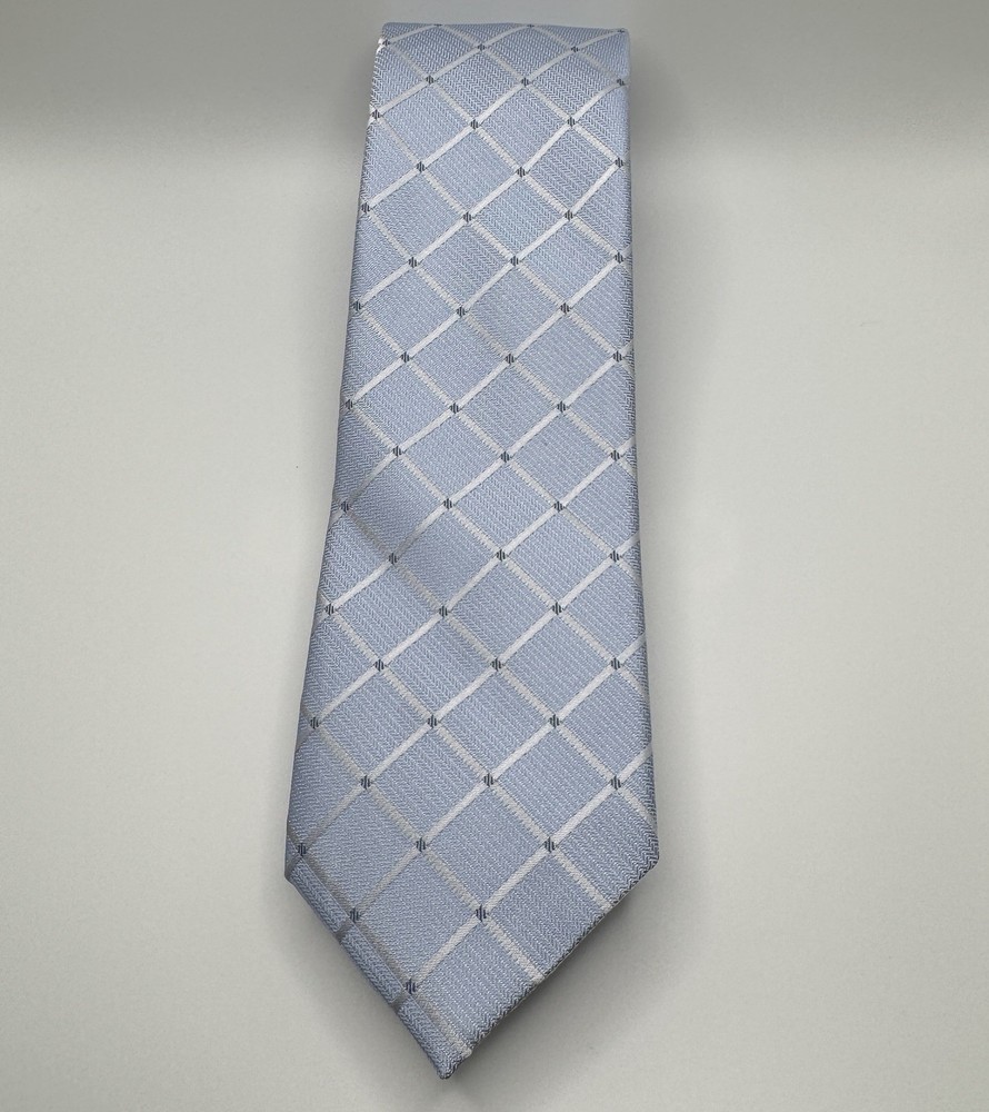 Calvin Klein Blue & Silver Classic Geometric Men’s Tie  3”x58”