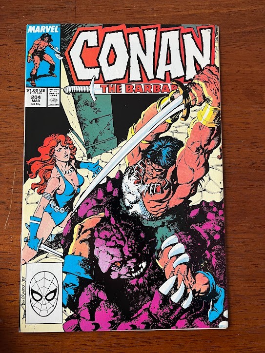 Conan The Barbarian # 204 Vf+ Marvel Comics 1988 Red Sonja
