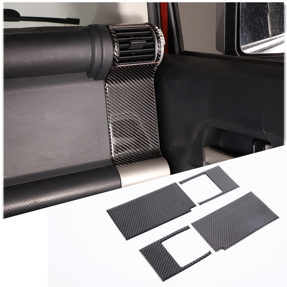 Carbon Fiber Interior Dashboard Side Air Vent Trim For Toyota FJ Cruiser 2007-21