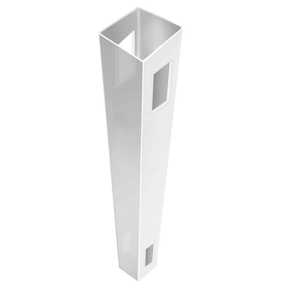 5x5x9 Ft White Vinyl Fence Post for Landscaping