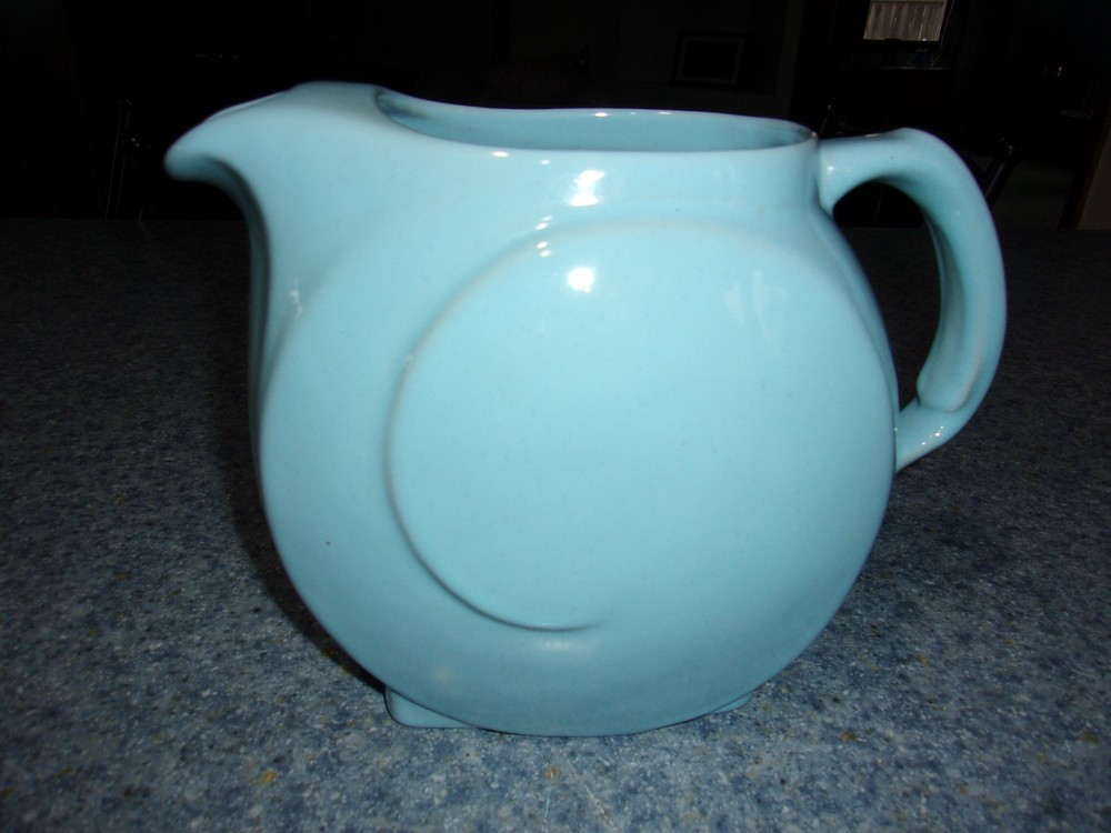 Vintage 1960’s Frankoma Pottery Light Blue Pitcher- Perfect Condition Stamp 4D