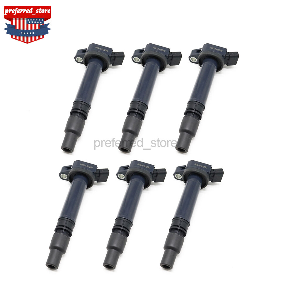 6PCS Ignition Coils Fits for Lexus Gx460 2010-2019 4.6L 90919-02250 90919-02260