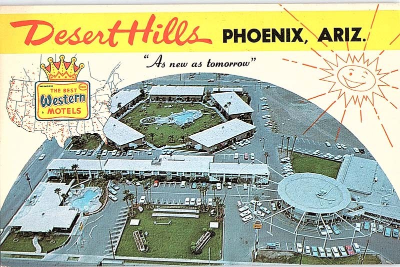 Postcard MOTEL SCENE Phoenix Arizona AZ m/09 AJ0132