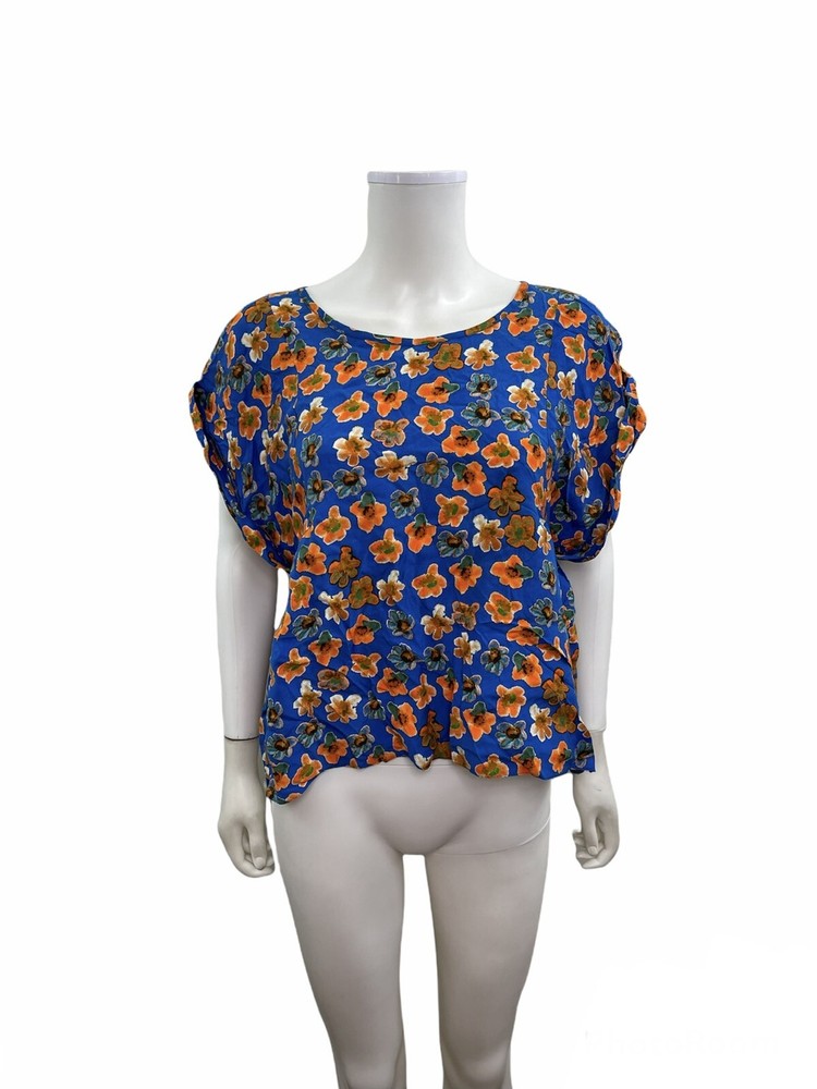 ASOS Women’s Size 8 Short Sleeve Round Neck Floral Blouse