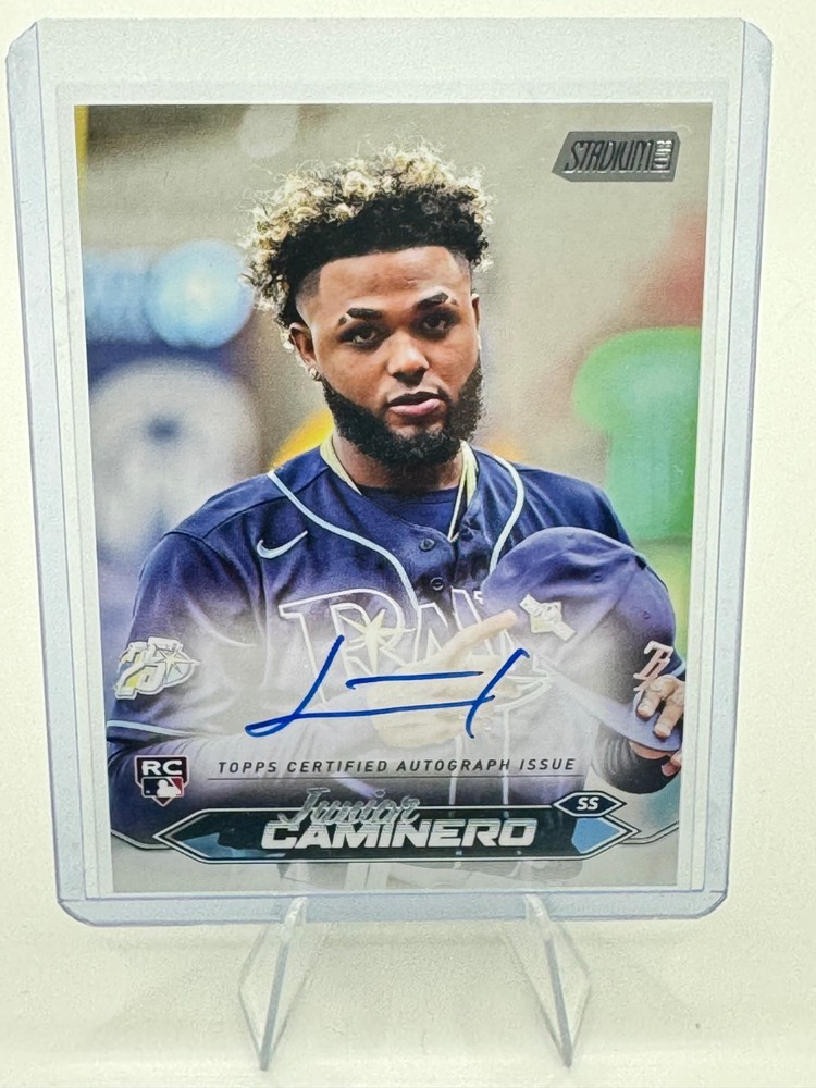 2024 Topps Stadium Club Junior Caminero Rookie Auto On Card RC