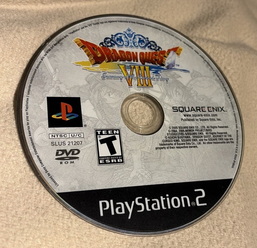PS2 Dragon Quest VIII Journey of the Cursed King PlayStation 2 Disc Only Tested
