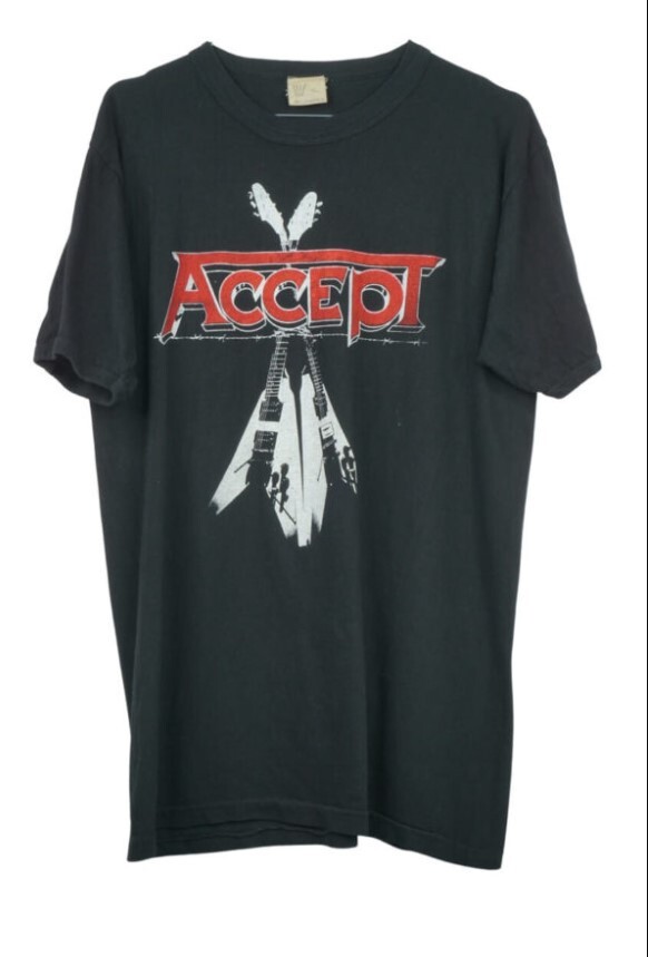 Vintage 1980s Accept Heavy Metal Band T-Shirt - Unisex Full Size Fit