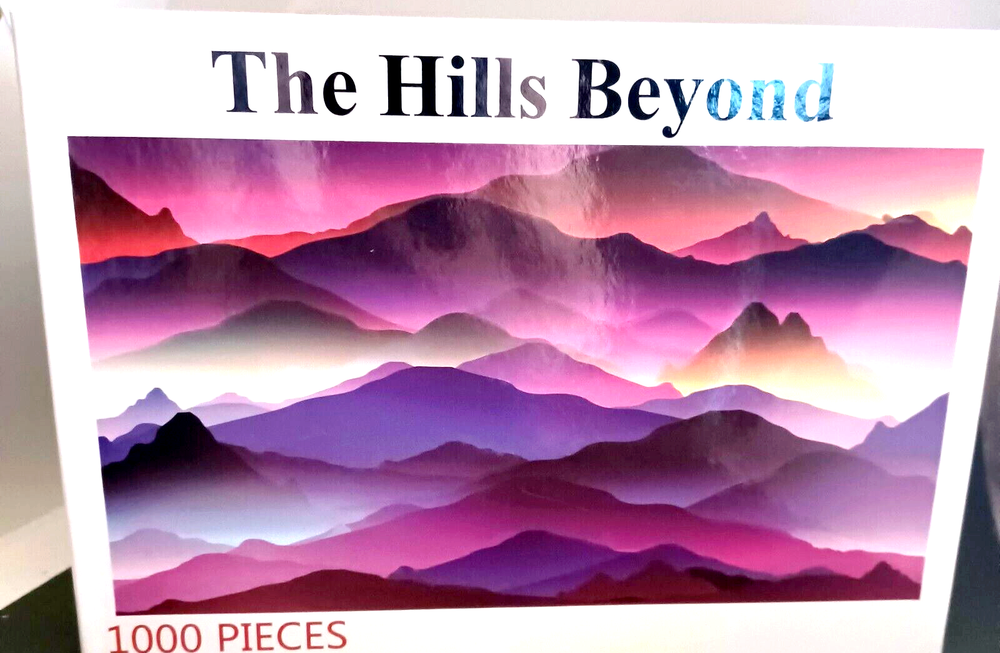 Jigsaw Puzzle The Hills Beyond Purple Mountain Landscape NIB 30.1 In x 16.8 In