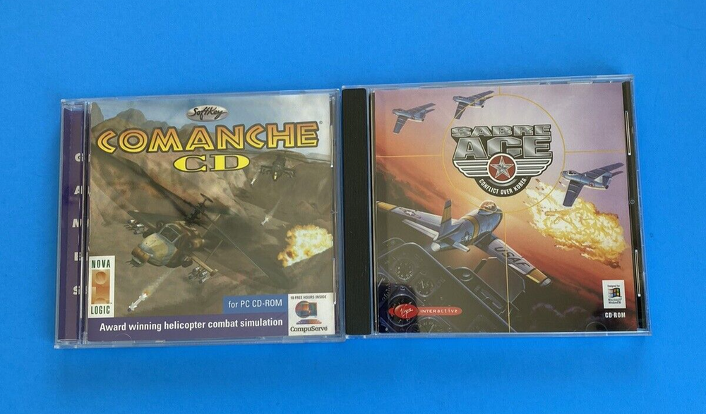 COMANCHE SIMULATION Combat Helicopter/Sabre Ace Conflict Over Korea/2 Games-image