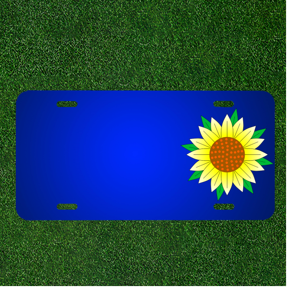 Custom Personalized License Plate With Add Names To Floral Flower Flowery