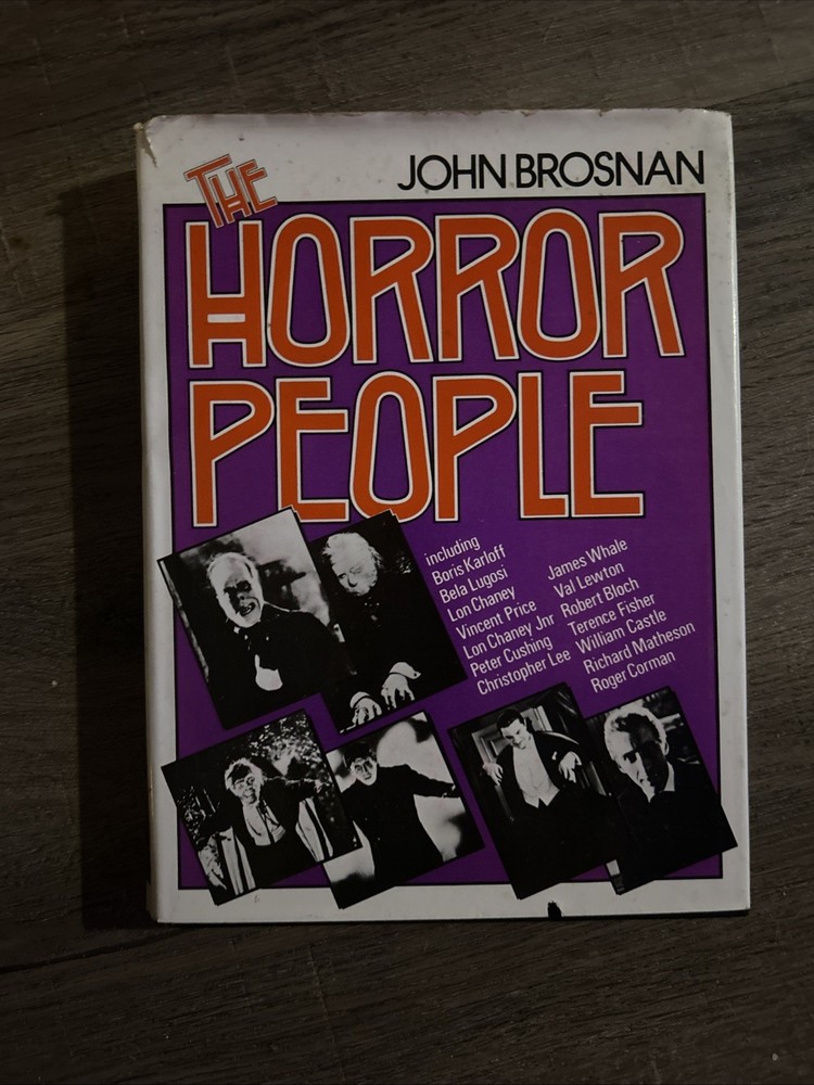 The Horror People by John Brosnan HC Vincent Price William Castle Boris Karloff