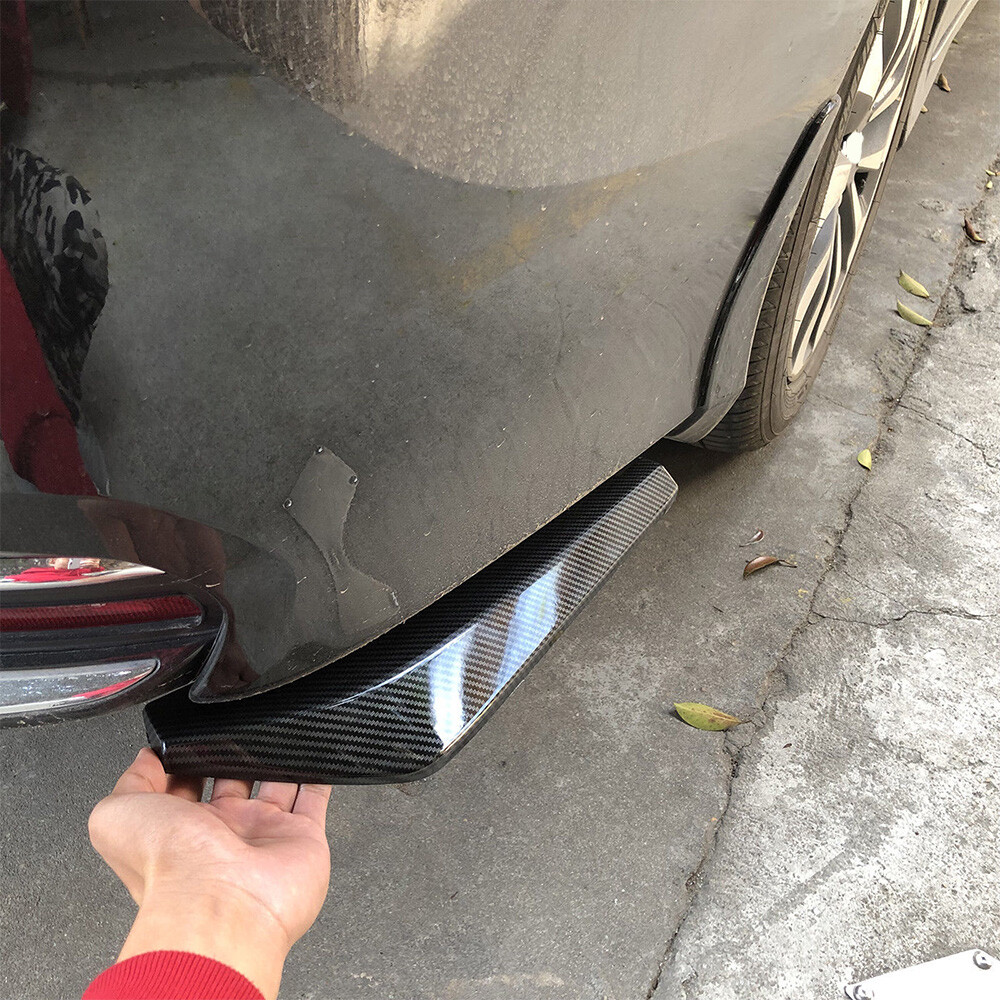 Carbon Fiber Rear Bumper Lip Diffuser Splitter Canard Protector  Car Accessories