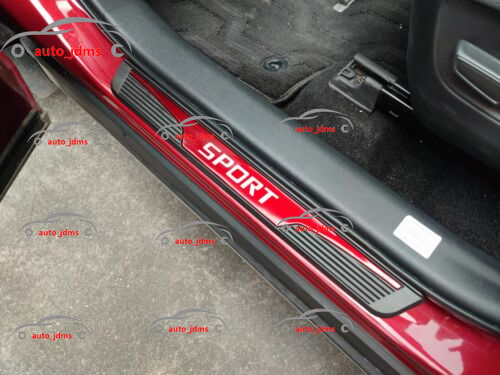4Pcs Red Car Door Scuff Sill Cover Panel Protector for Cadillac Accessories