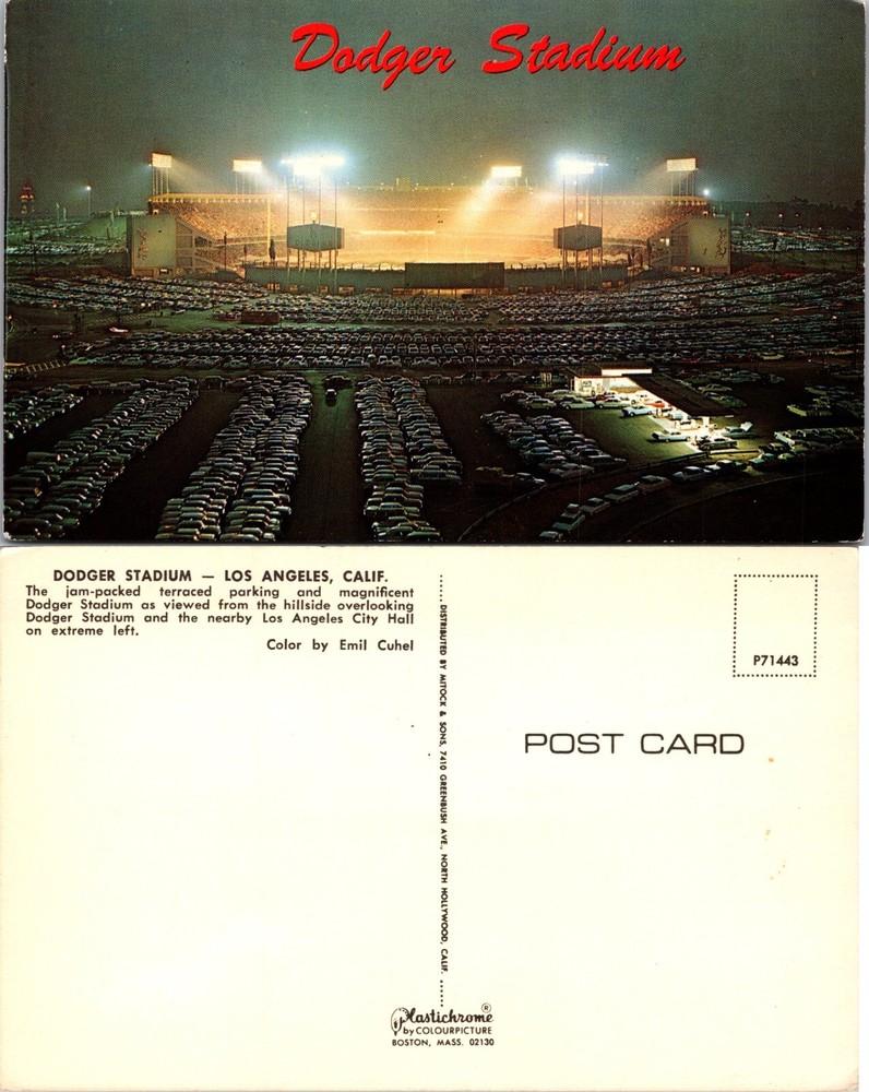 Dodger Stadium Los Angeles California CA Postcard