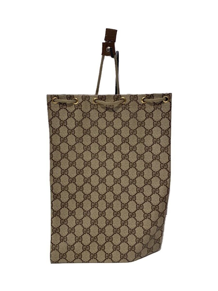 Authentic Japanese Gucci Brown Leather Monogram Bag 97.19.303