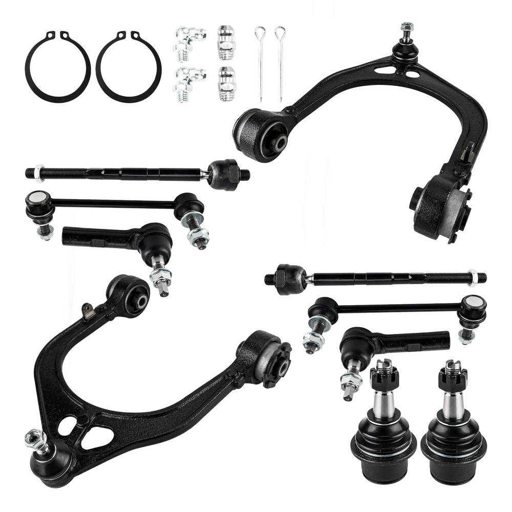 10Pc Front Control Arm Ball Joint Tie Rod End Kit For 2005-2010 Chrysler 300