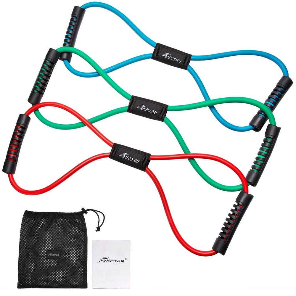 Resistance Bands, Figure 8 Exercise Bands for Women Men, 8 Shaped Resistance ...