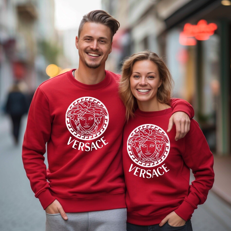 UNISEX Versace! Logo Print Sweat shirt Long Sleeve Pls READ Description