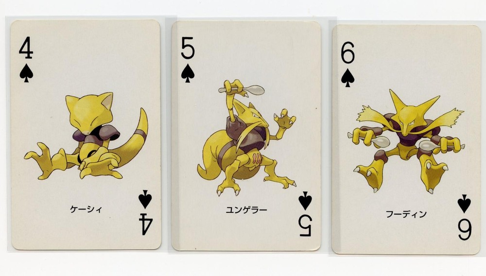 Abra Kadabra Alakazam of Spades Pokemon LeafGreen Playing Card Venusaur Japan MP-image