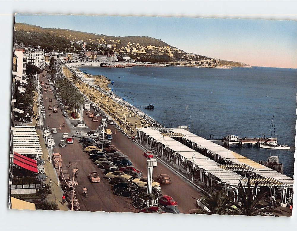Postcard Promenade des Anglais With Mont Boron Nice France