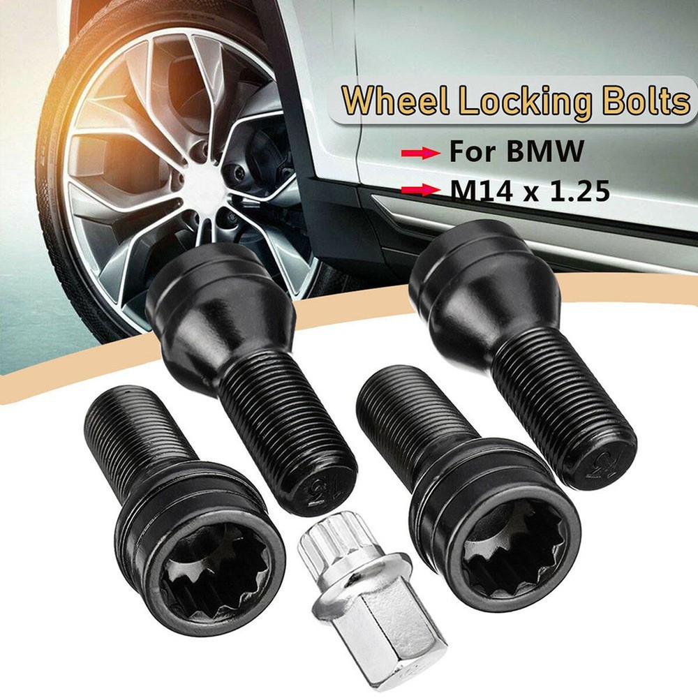 New Useful Wheel Locking Bolts LOCKING BOLTS 1 X Key 36136776076 Black