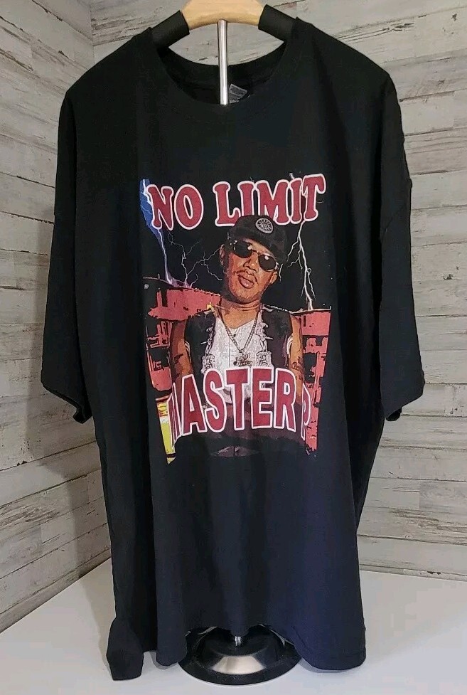 Master P No Limit Size 2XL Black T-shirt Gildan