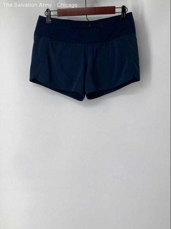 Lululemon Womens Navy Elastic Waist Stretch Athletic Shorts Size 6