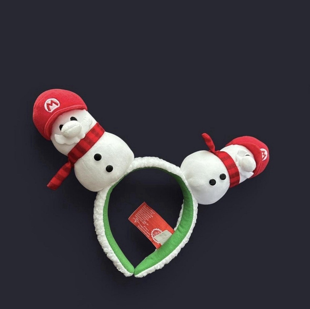 Super Nintendo World Snowman Mario Headband Xmas Universal Studios Hollywood New