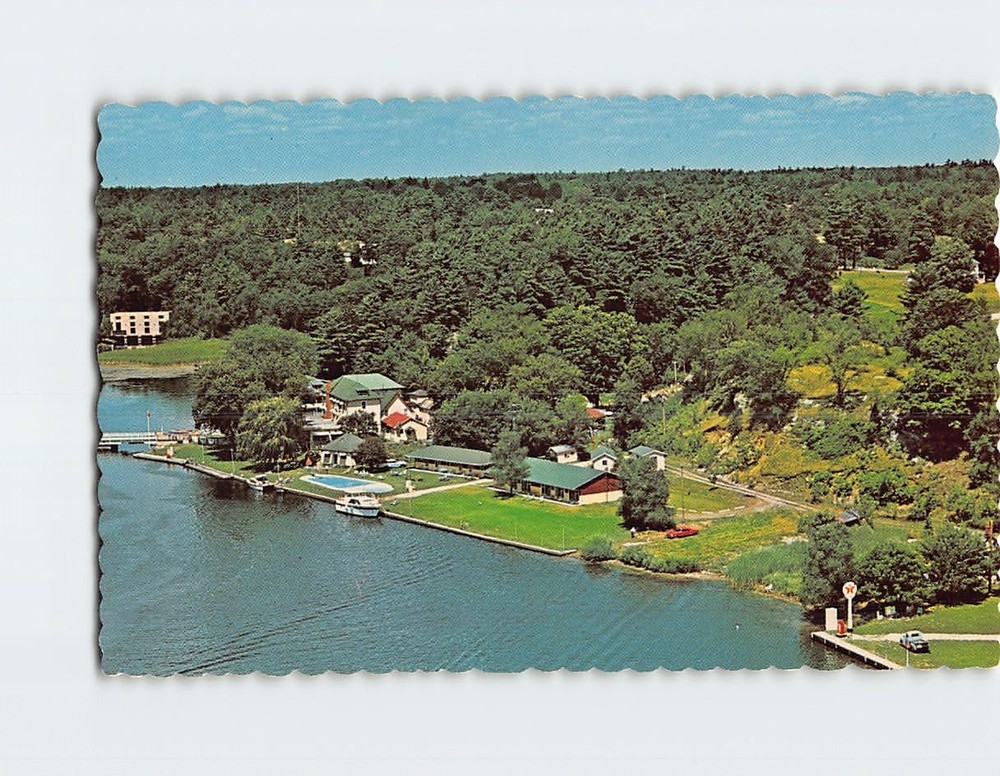 Postcard Aerial View Hotel Kenney Jones Falls Ontario Canada