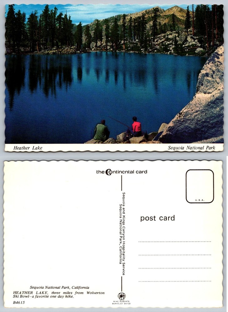 Heather Lake Sequoia National Park CA Postcard Vintage Mike Roberts Continental