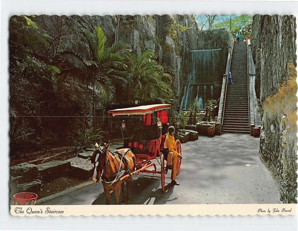Postcard The Queens Staircase Nassau Bahamas