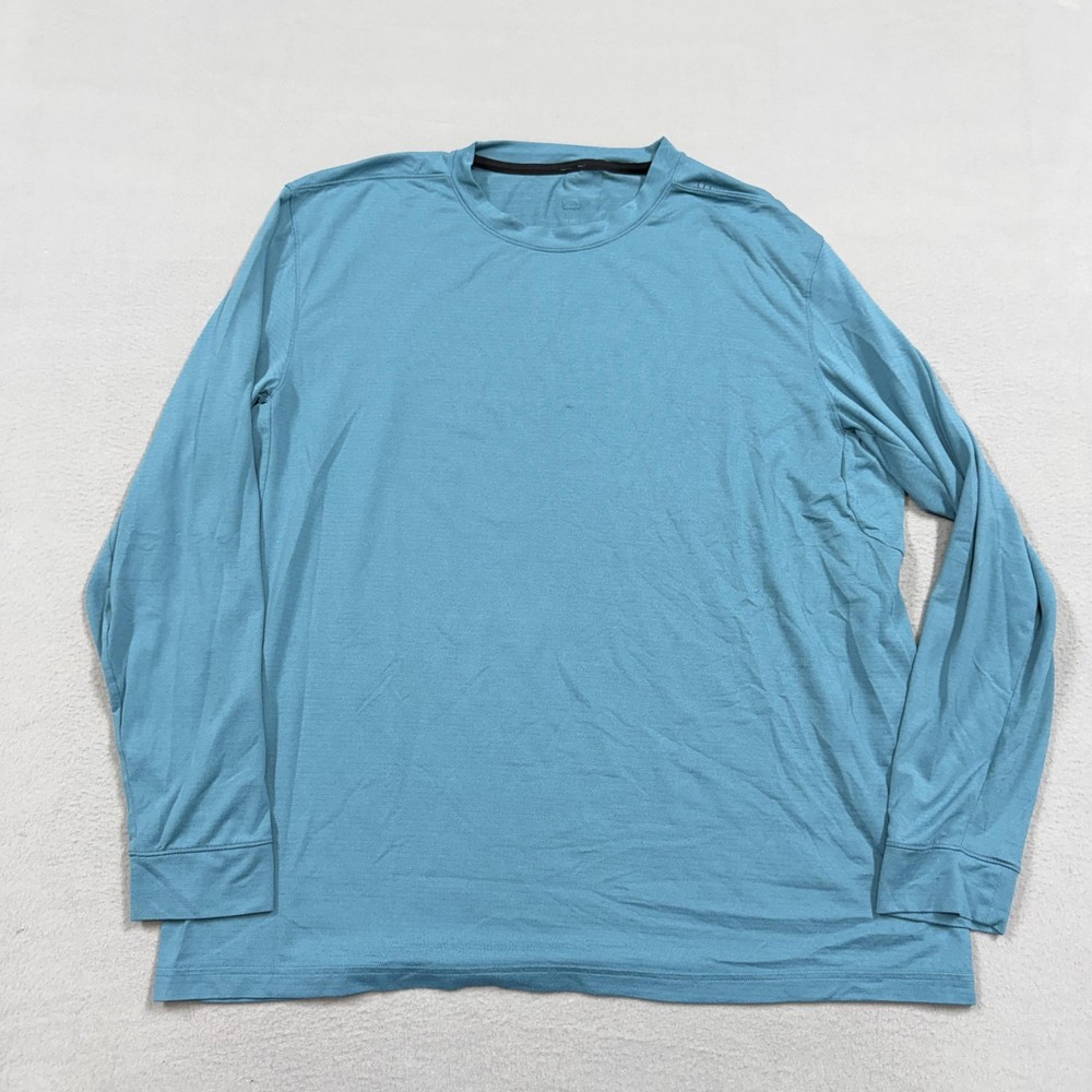Lululemon Shirt Mens XL Blue Long Sleeve Lightweight Performance Tee Top
