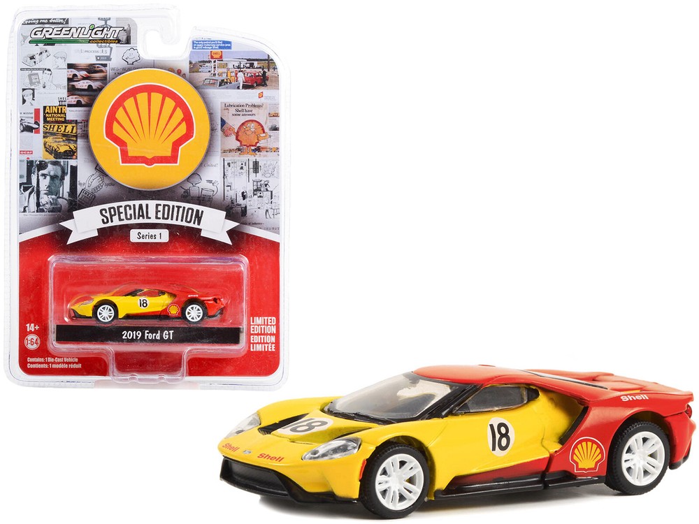 2019 Ford GT #18 Shell Oil 1/64 Diecast Model Car by Greenlight