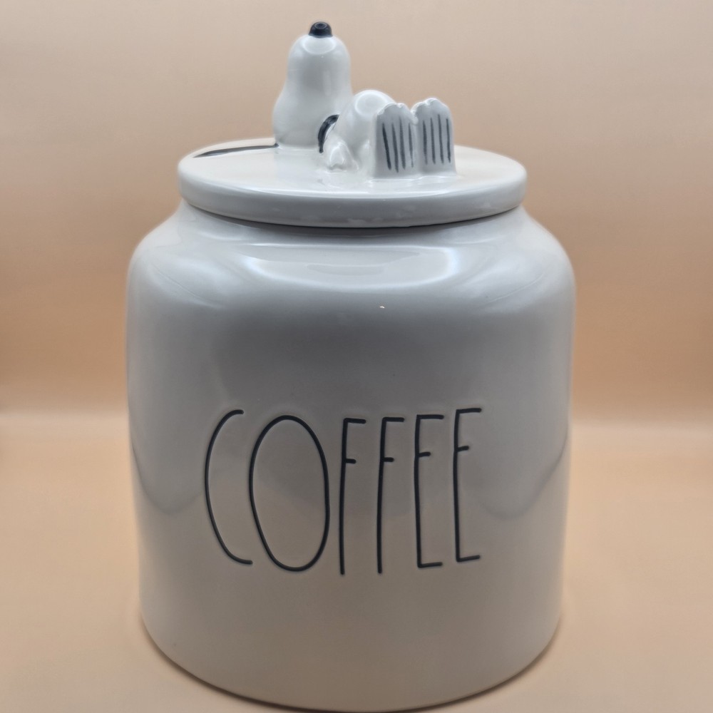 Rae Dunn Peanuts Snoopy COFFEE Canister Jar - 2023 Magenta Collection