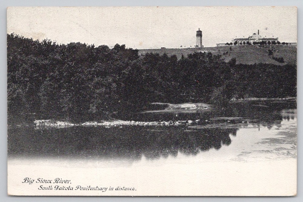 Big Sioux River & South Dakota Penitentiary Postcard c. 1910