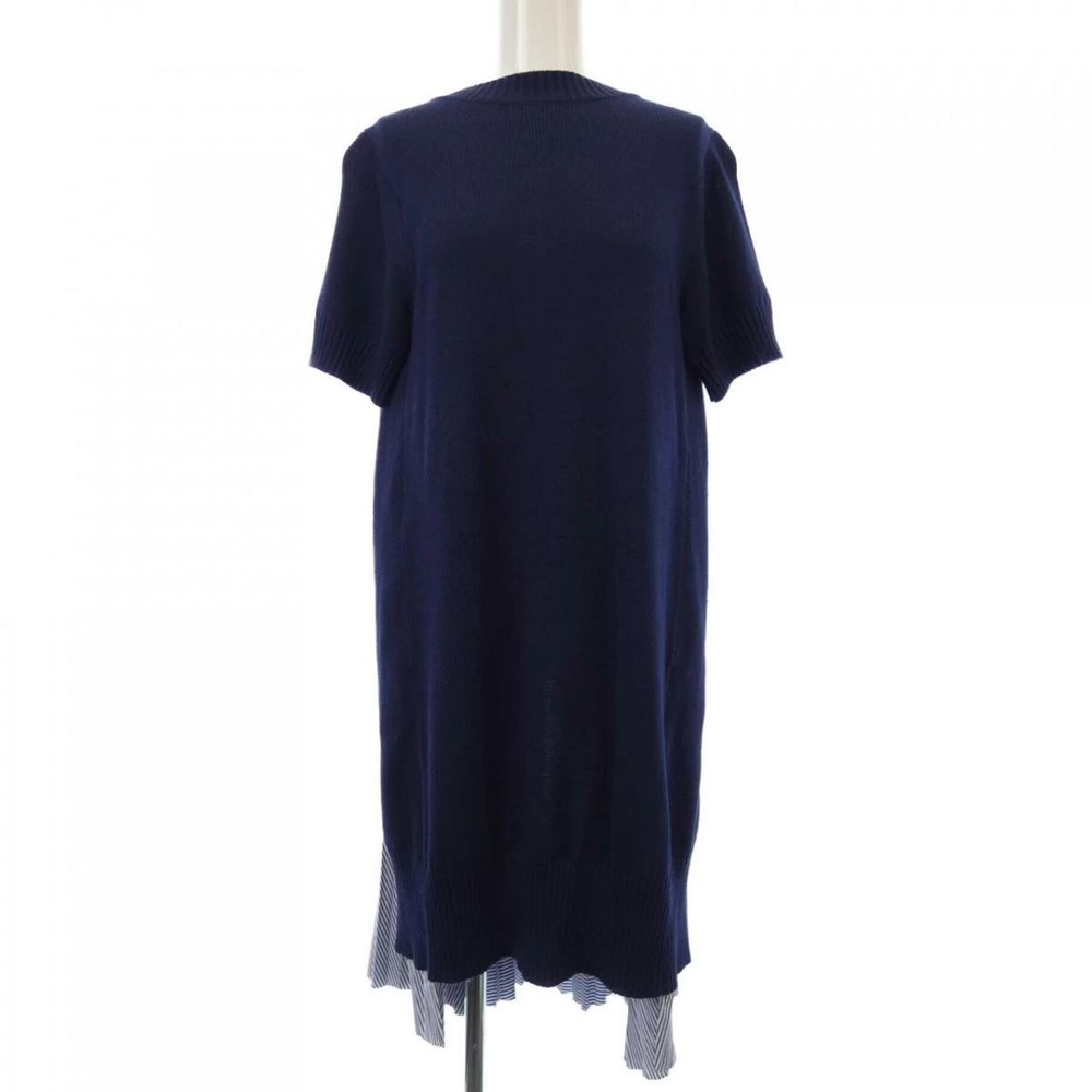 Sacai One Piece Dress Women's Navy White Blue Size 2 Used Vintage