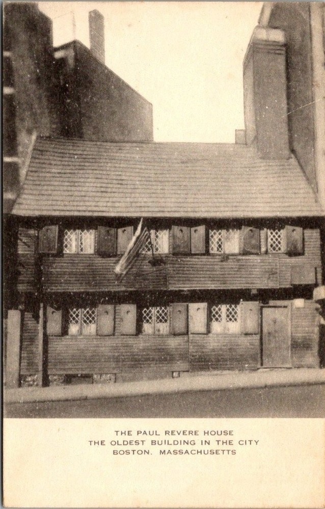 Paul Revere House Boston MA Historic Landmark Artvue Postcard