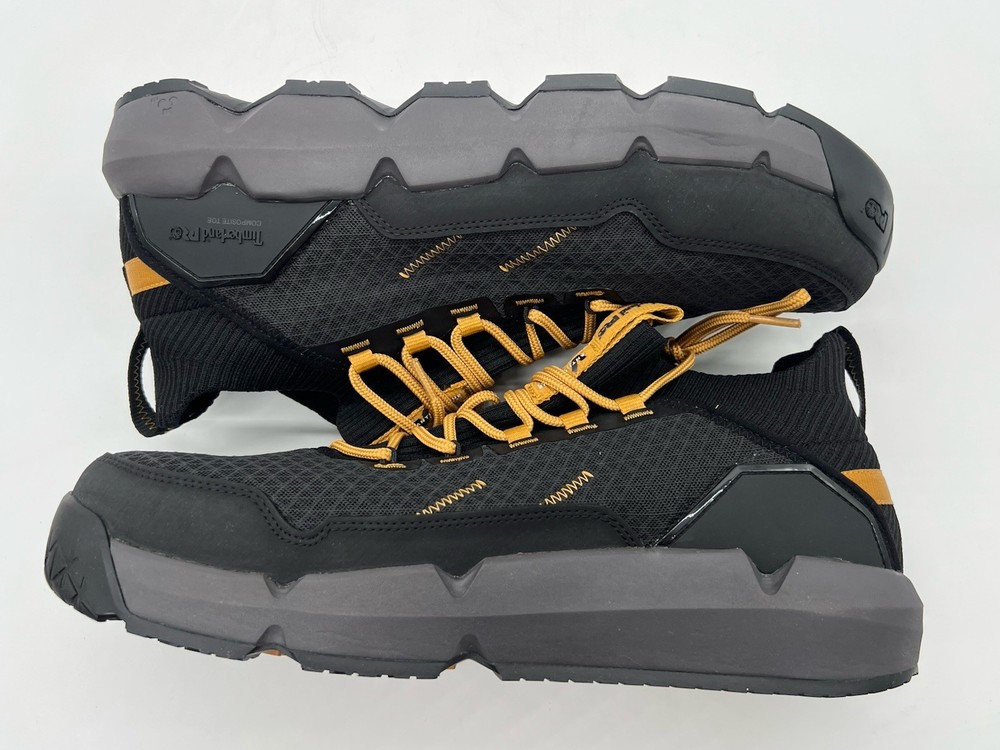 Timberland PRO Mens 15W Morphix Black Composite Safety Toe Industrial Sneakers.