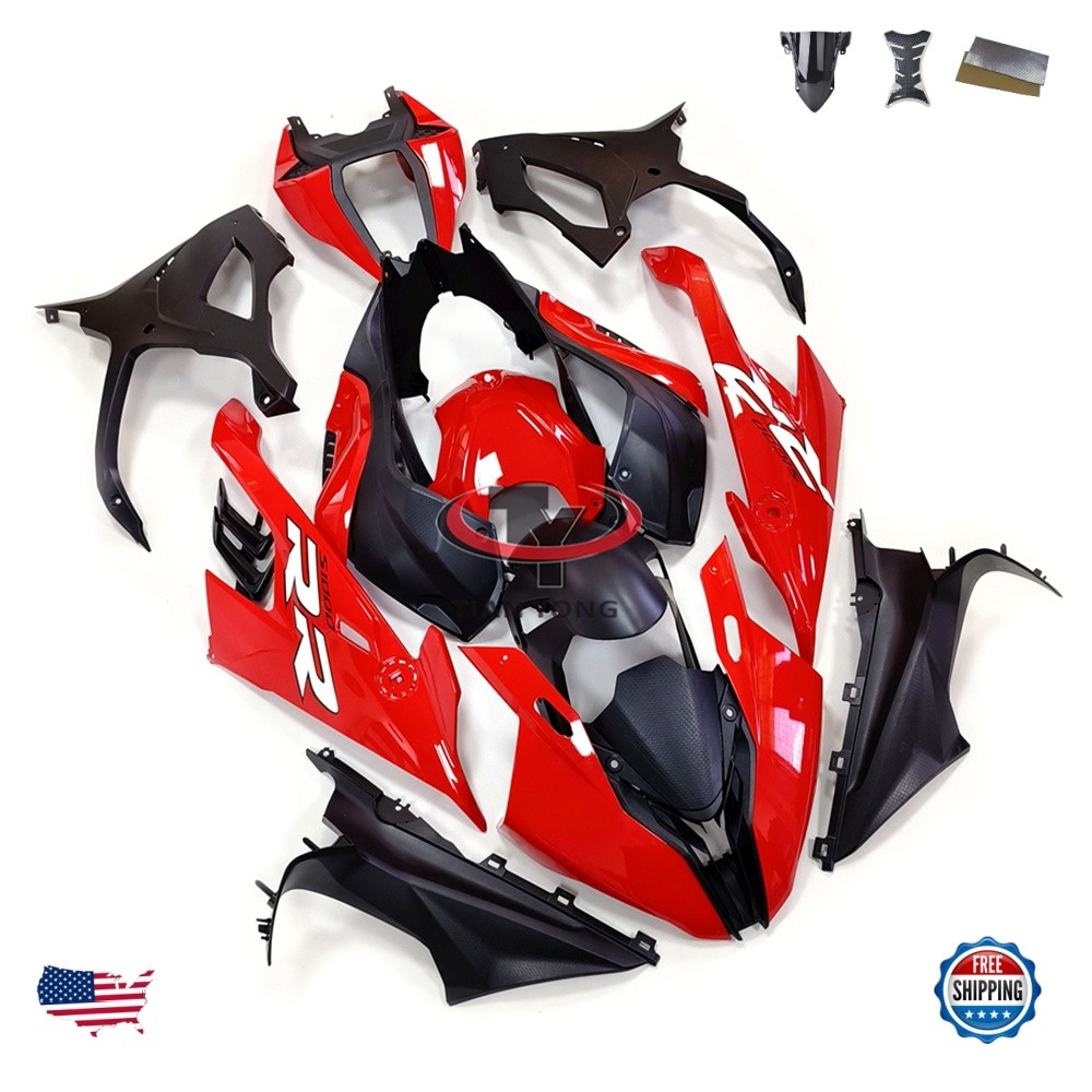 ABS Red Black Fairing Kit for BMW 2019 2020 2021 2022 S1000RR 19 20 Bodywork