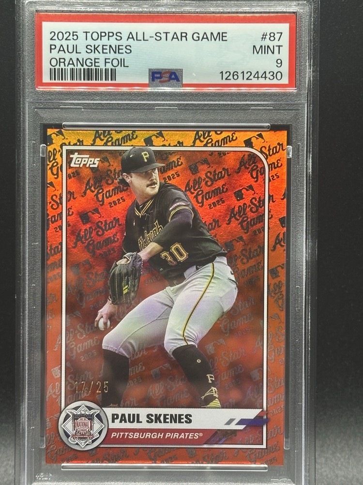 2025 Topps All Star Game Paul Skenes Orange Foil