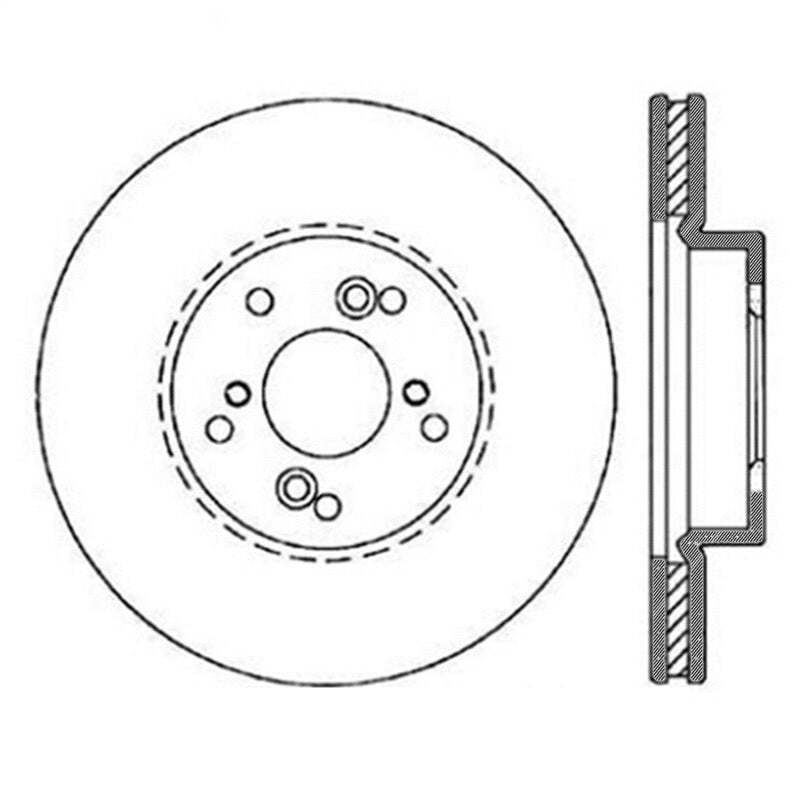 StopTech Power Slot Slotted Fits 99-08 Acura TL (STD Caliper) / 01-03 CL / 04-09