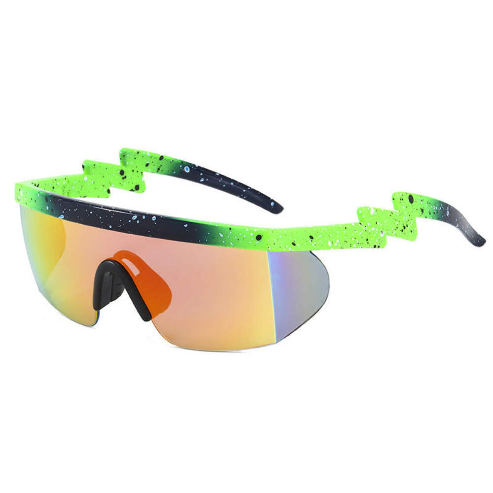 One-Piece Sunglasses for Men and Women, Trendy Irregular Design, PC Frame and Le