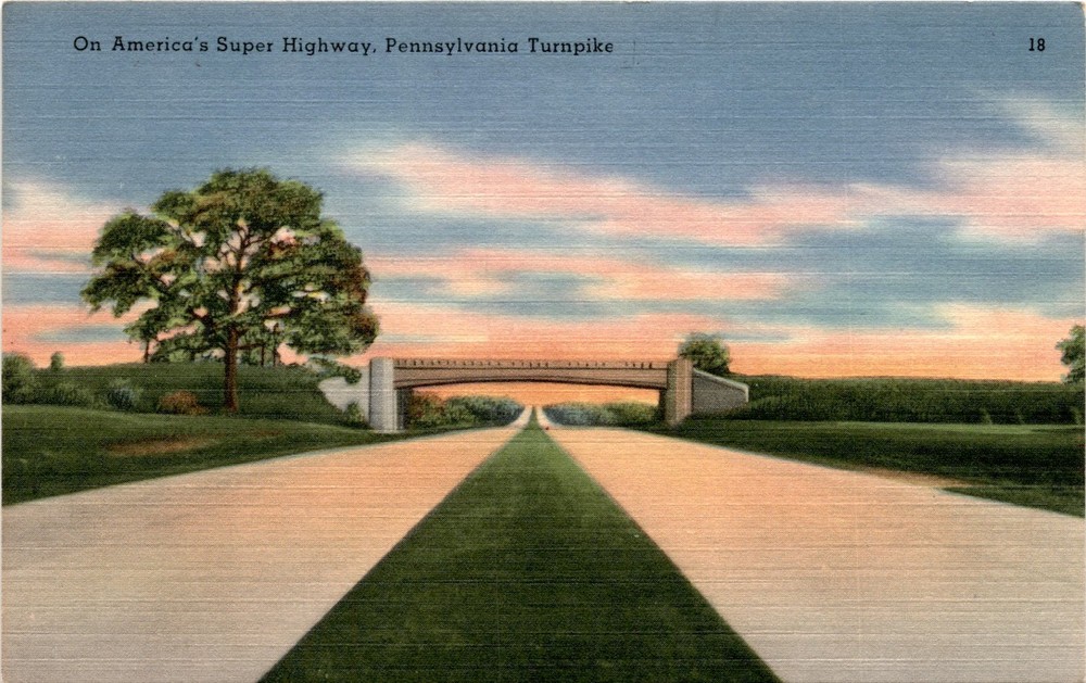 America's Super Highway, Pennsylvania Turnpike, Howard Johnson Postcard