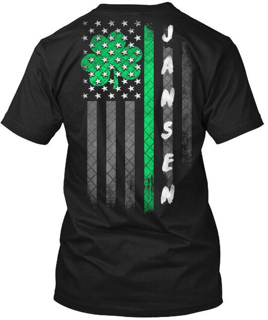Jansen Lucky Family Clover Flag T-Shirt Made in the USA Size S to 5XL