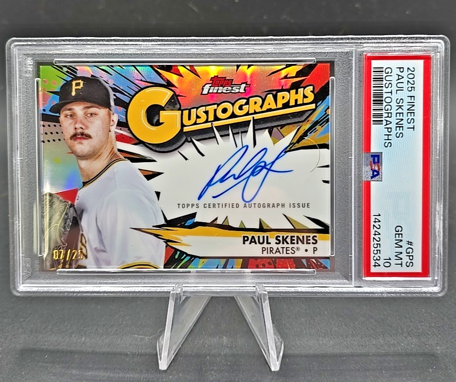 2025 Finest Paul Skenes Auto Gustographs  #GPS 7/25 PSA 10