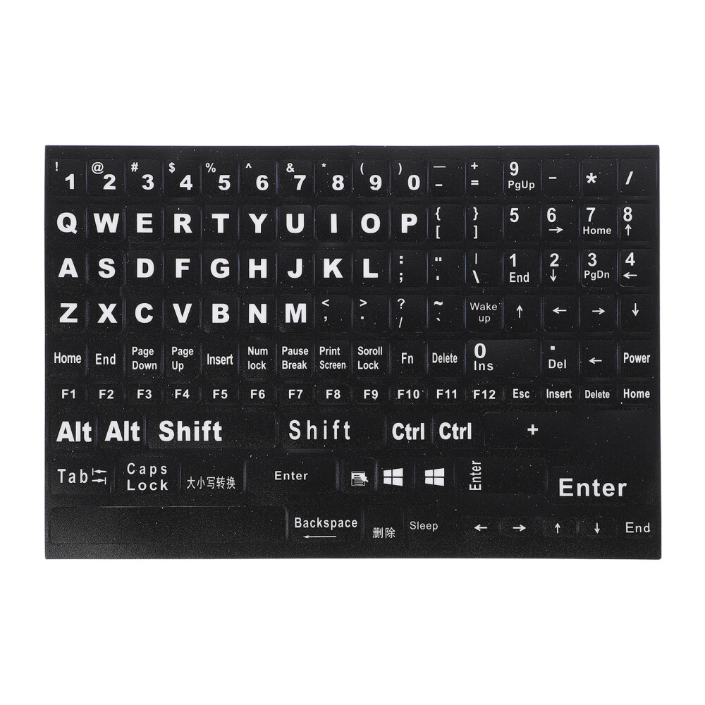 Laptop Keyboard Decals Glow Stickers Cute English Letter Replacement