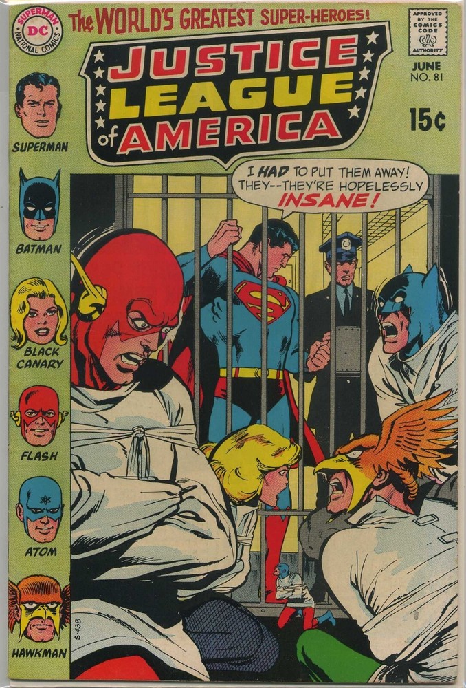 Justice League of America 81 VF+ 8.5 1970 Jest-Master Neal Adams