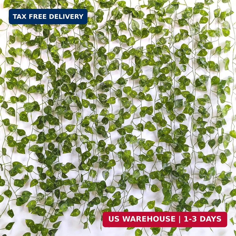 12 Pack Fake Vines for Room Decor Artificial Ivy Greenery Garland Hanging Plants
