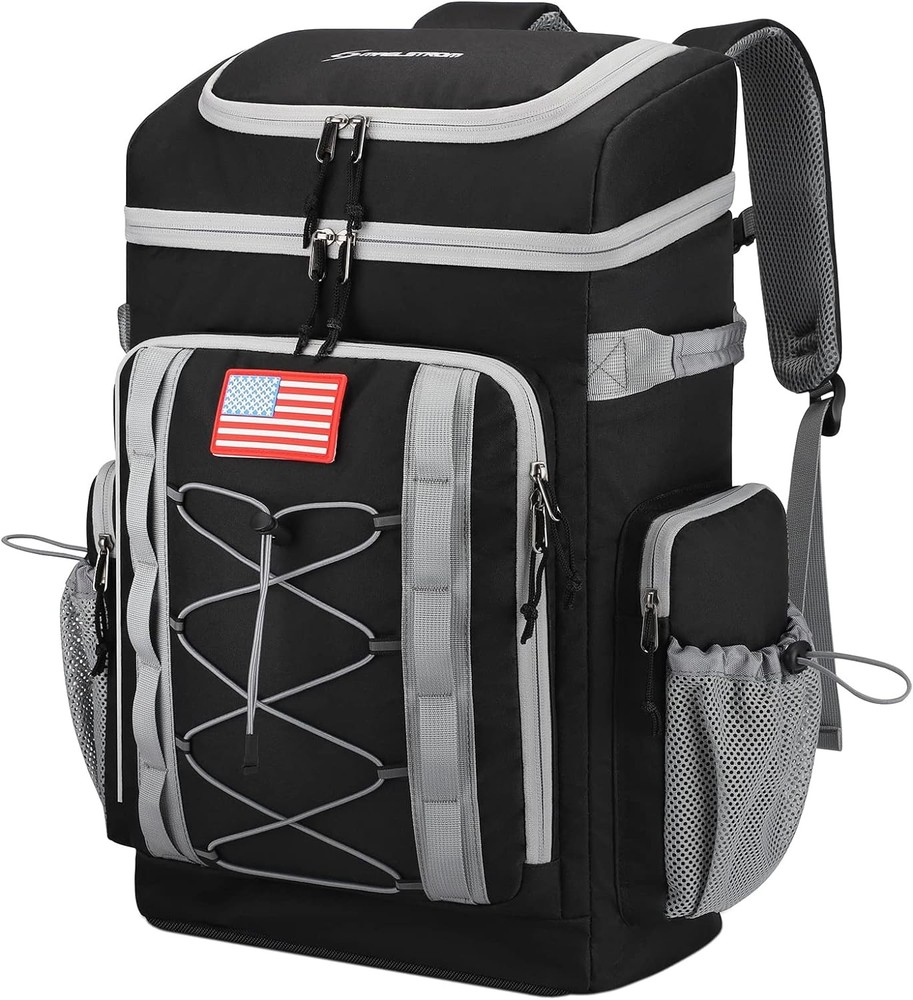Maelstrom 50-Can Soft Lightweight Leakproof Backpack Cooler in Black